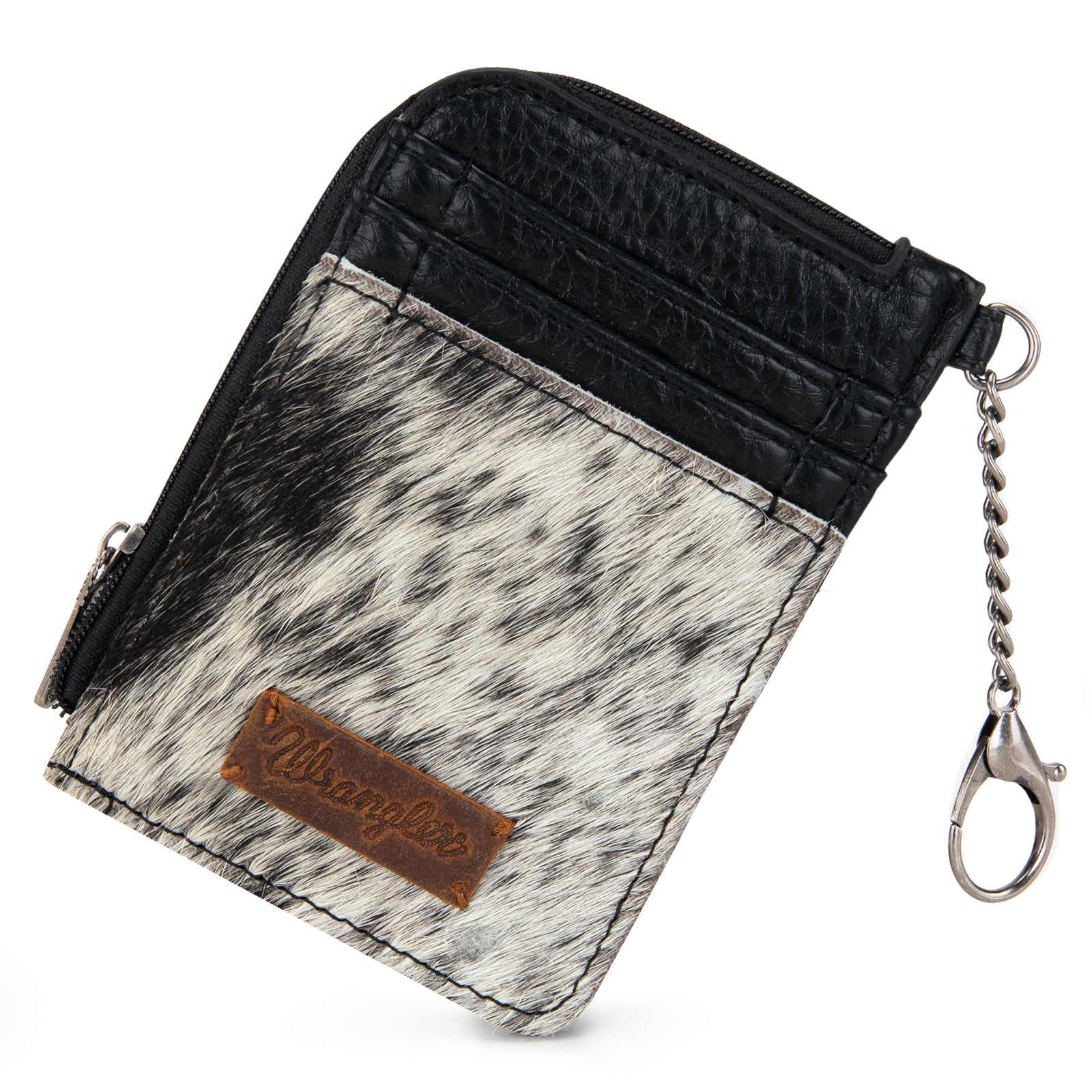 Wrangler Western Card Holder Wallet with Zip Pocket & Clip