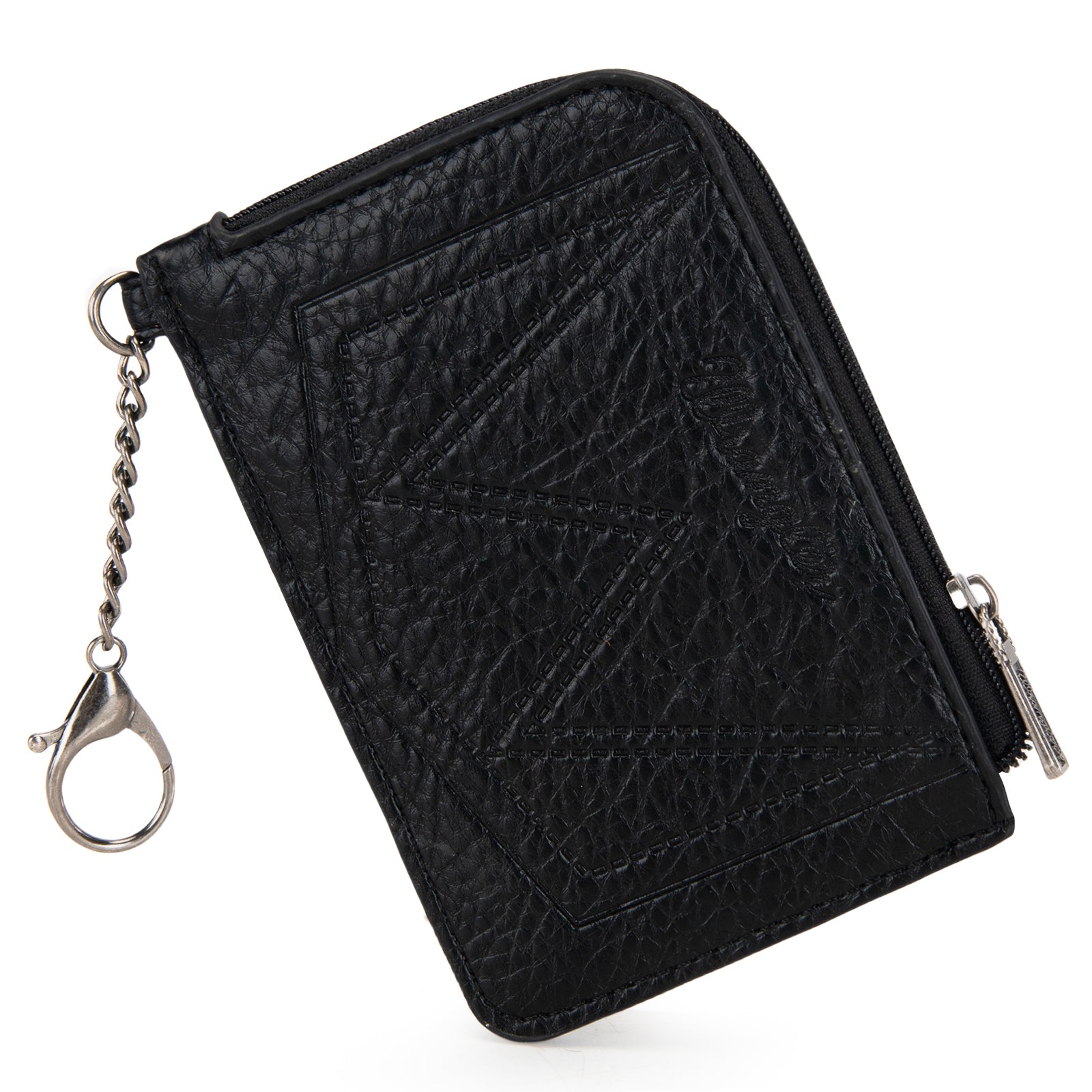 Wrangler Western Card Holder Wallet with Zip Pocket & Clip