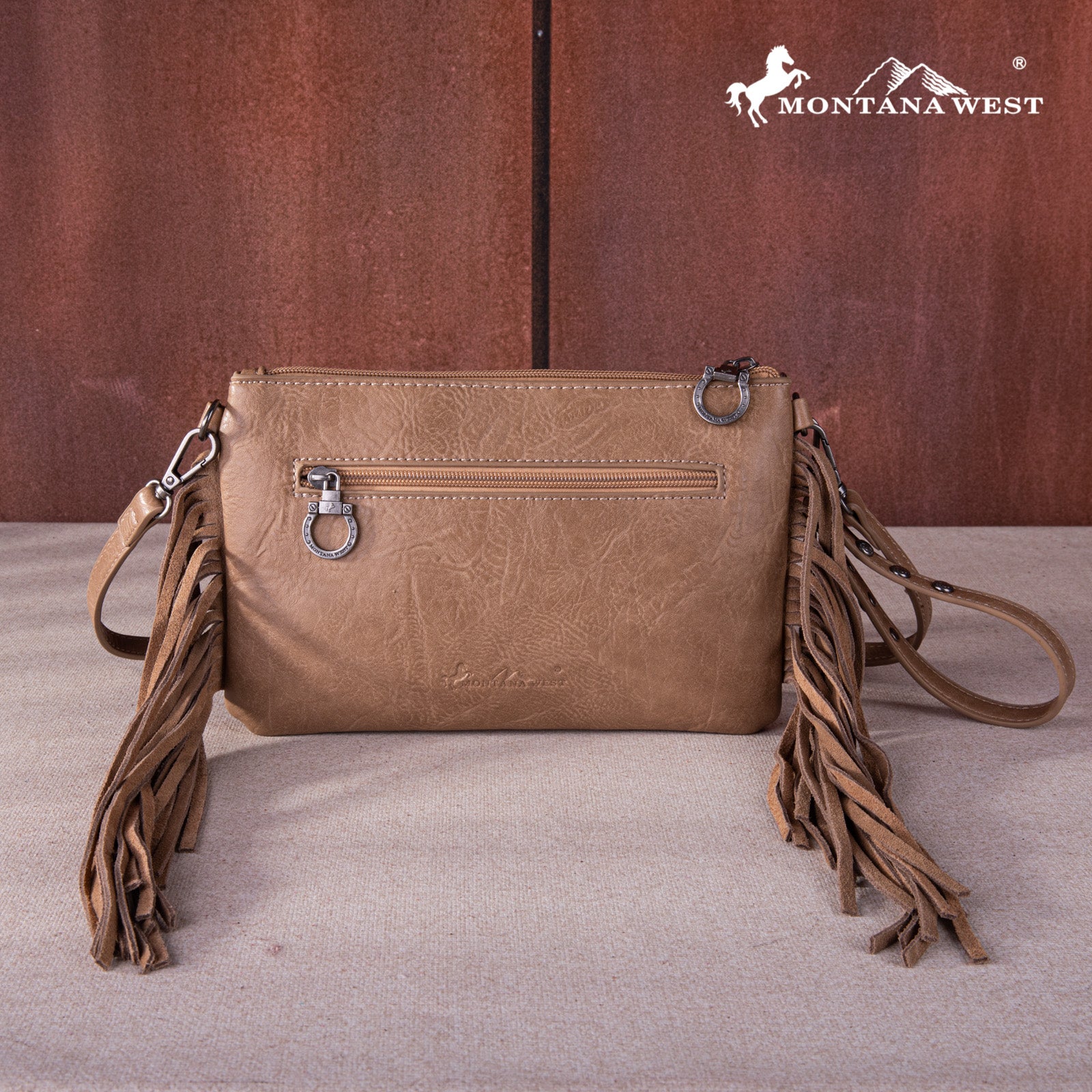 Montana West Fringe Leather Handbag