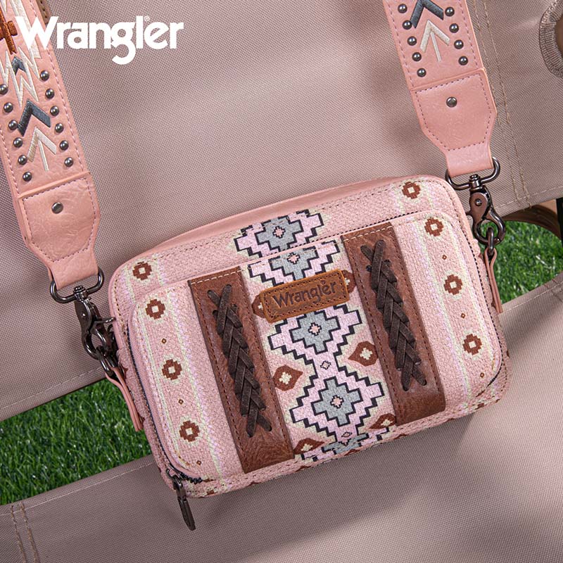 Wrangler Aztec Printed Crossbody Purse