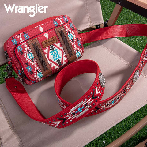 Wrangler Aztec Printed Crossbody Purse