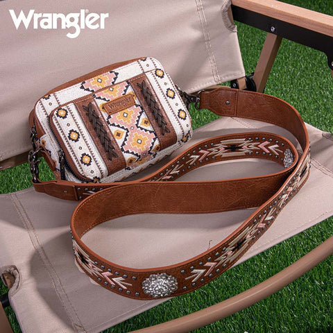 Wrangler Aztec Printed Crossbody Purse