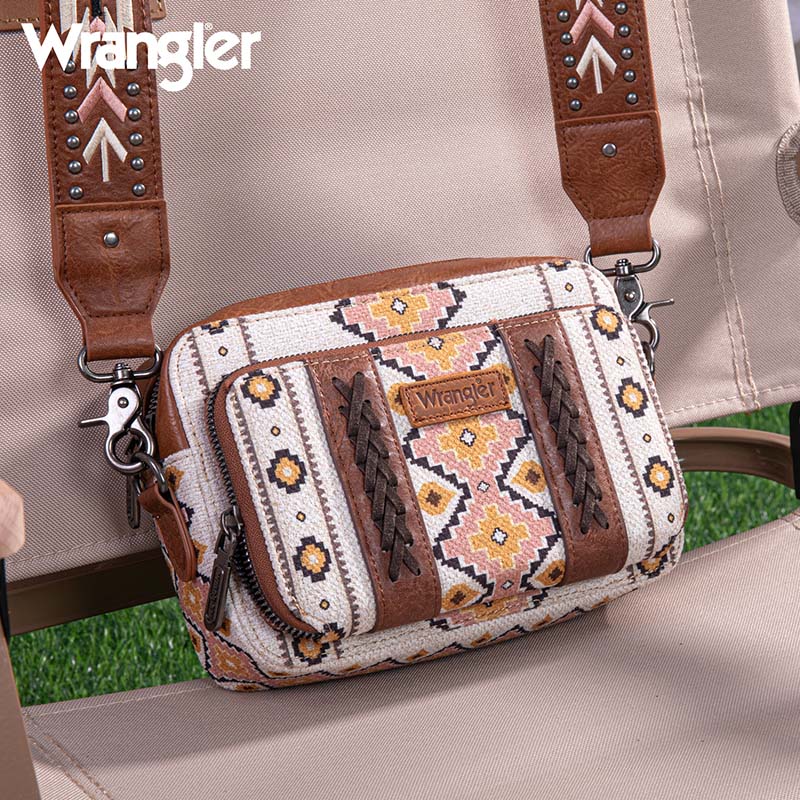 Wrangler Aztec Printed Crossbody Purse