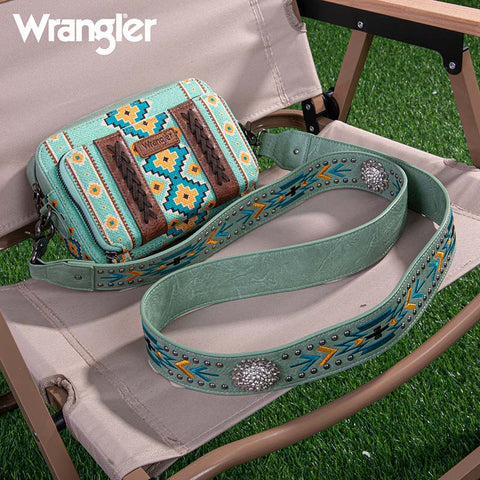 Wrangler Aztec Printed Crossbody Purse