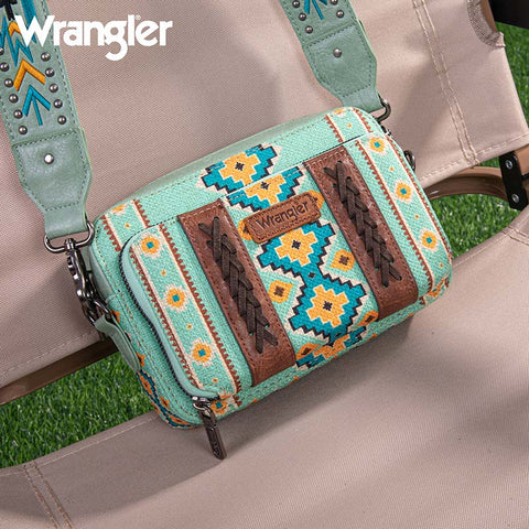 Wrangler Aztec Printed Crossbody Purse