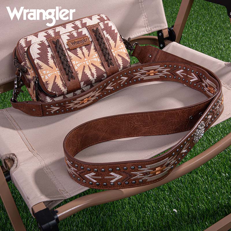 Wrangler Aztec Printed Crossbody Purse