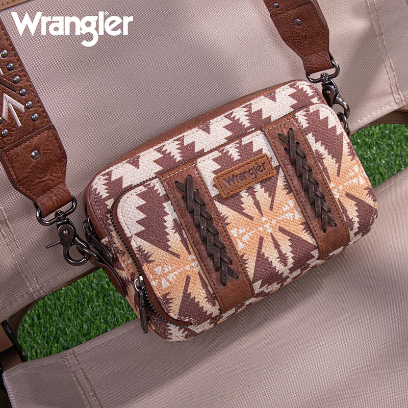 Wrangler Aztec Printed Crossbody /Tote Purse