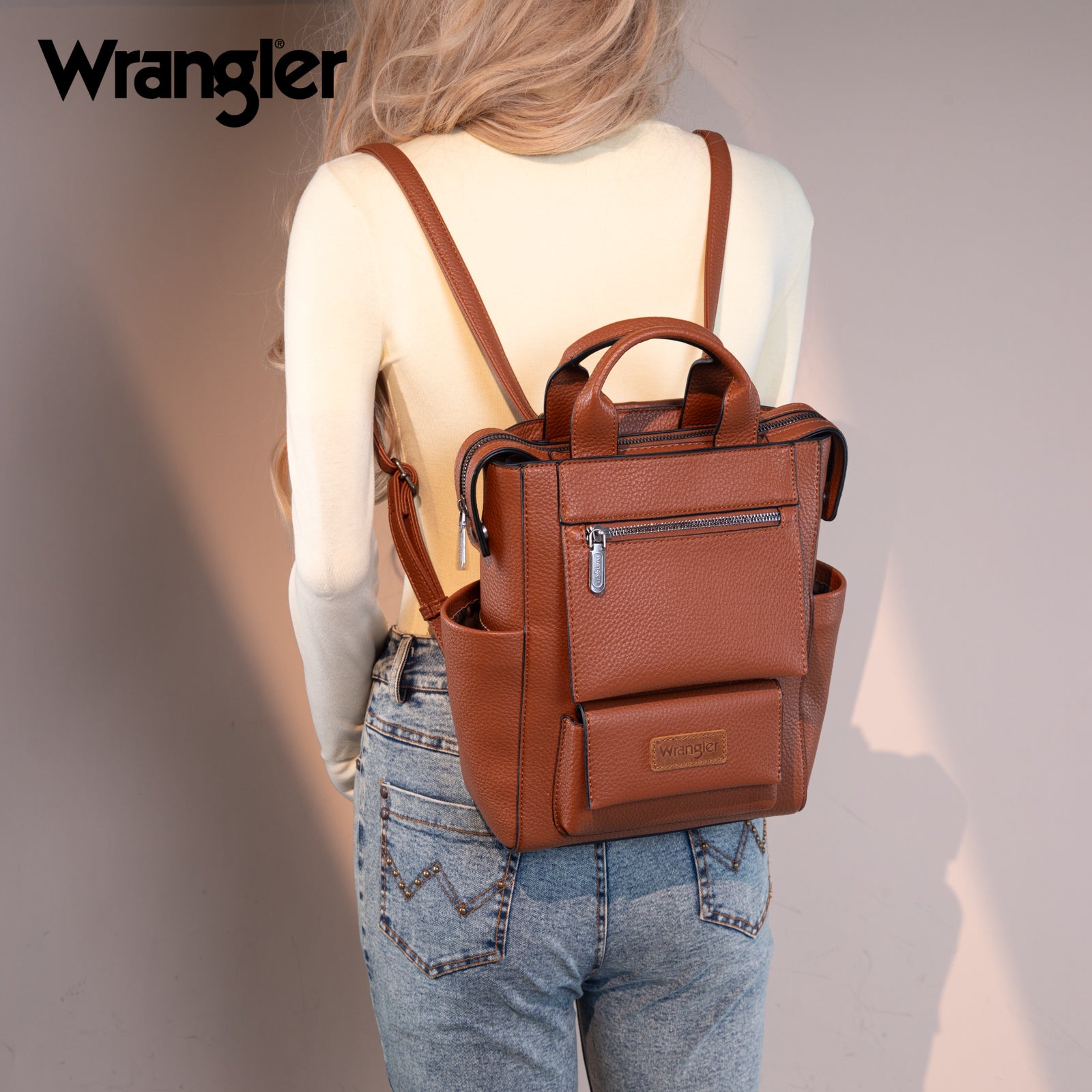 Wrangler Convertible Leather Backpack