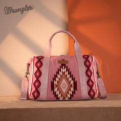 Wrangler Aztec Knitted Duffle Bag Set