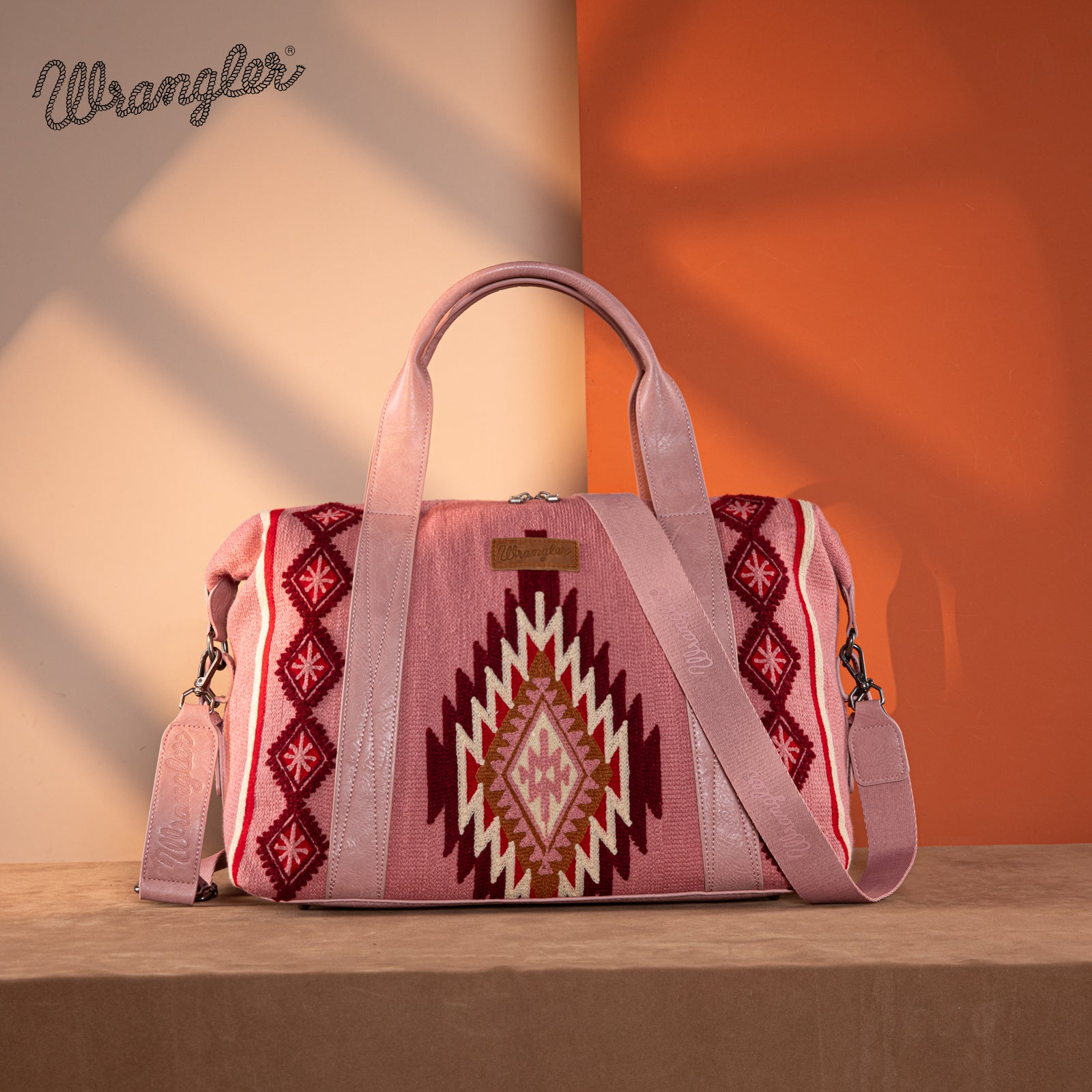 Wrangler Aztec Knitted Duffle Bag Set