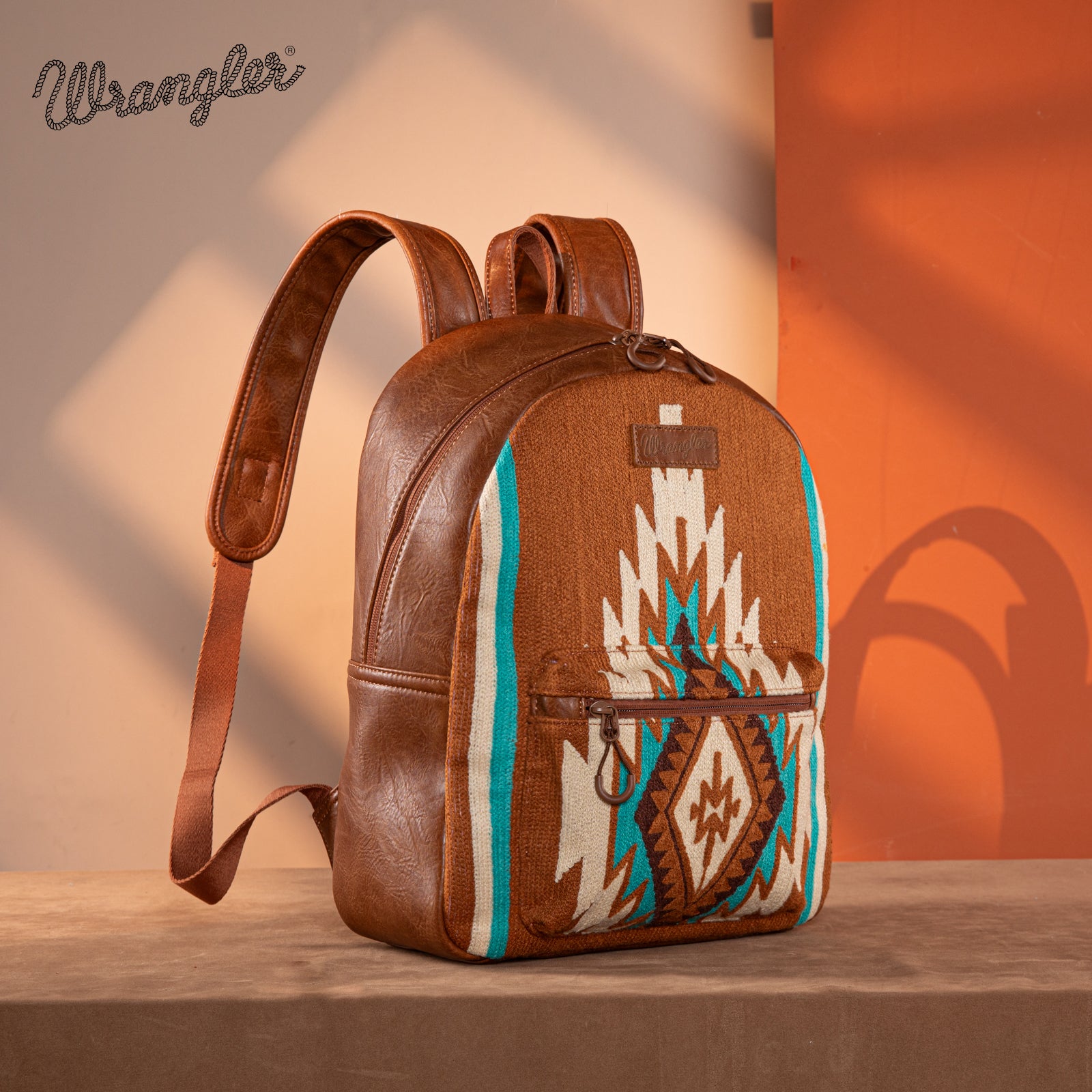 Wrangler Aztec Knitted Backpack Set