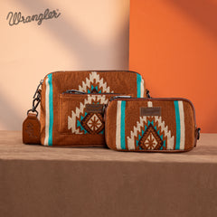 Wrangler Aztec Knitted Crossbody Purse Set