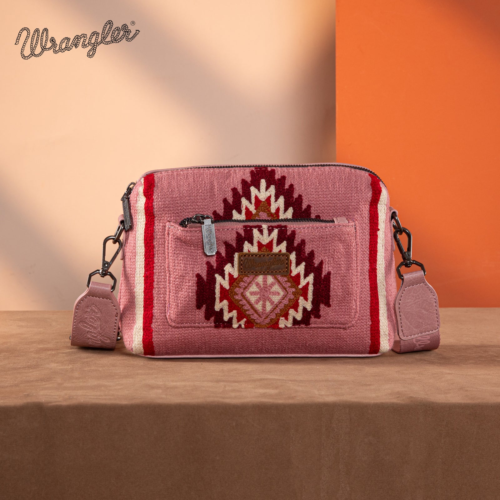 Wrangler Aztec Knitted Crossbody Purse Set