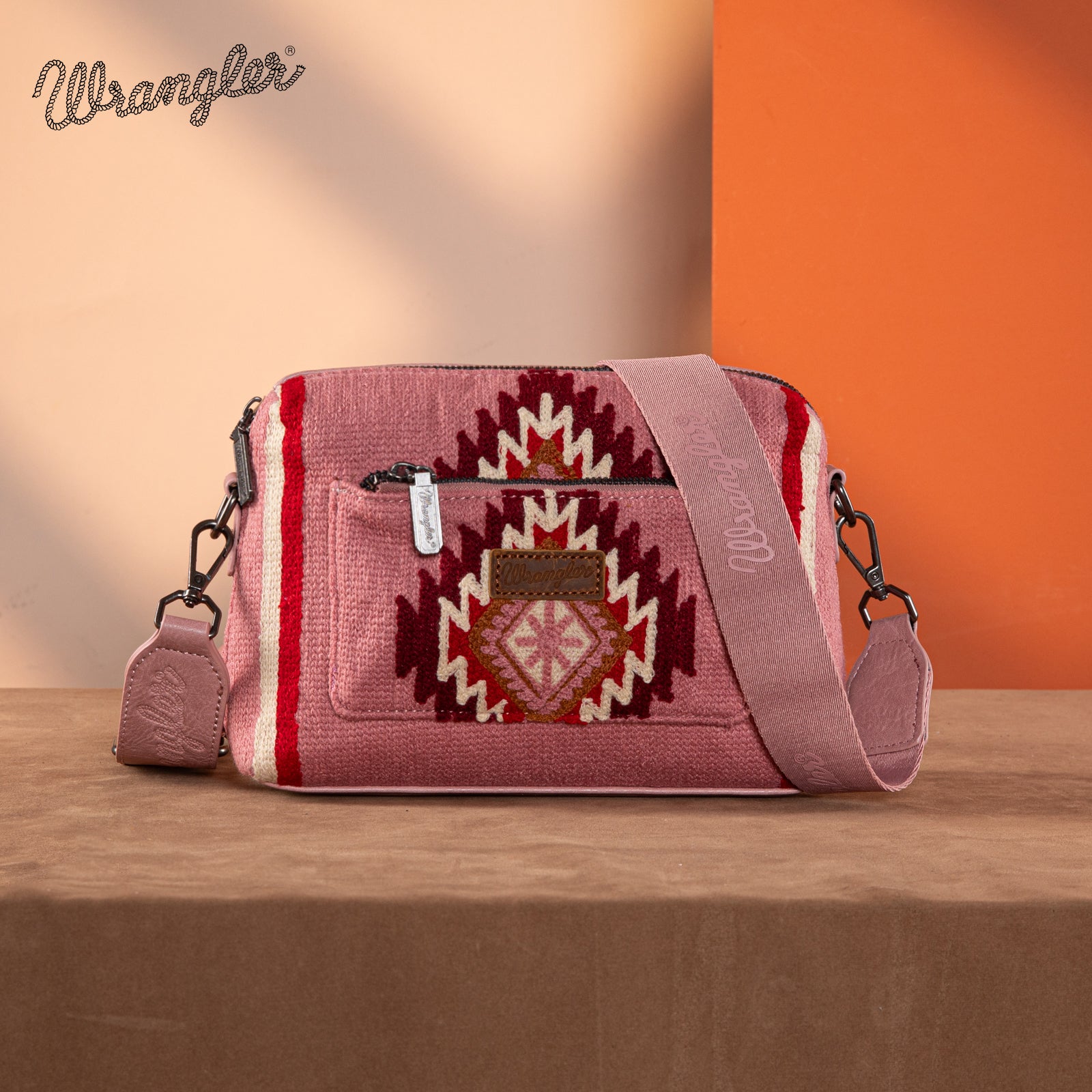 Wrangler Aztec Knitted Crossbody Purse Set