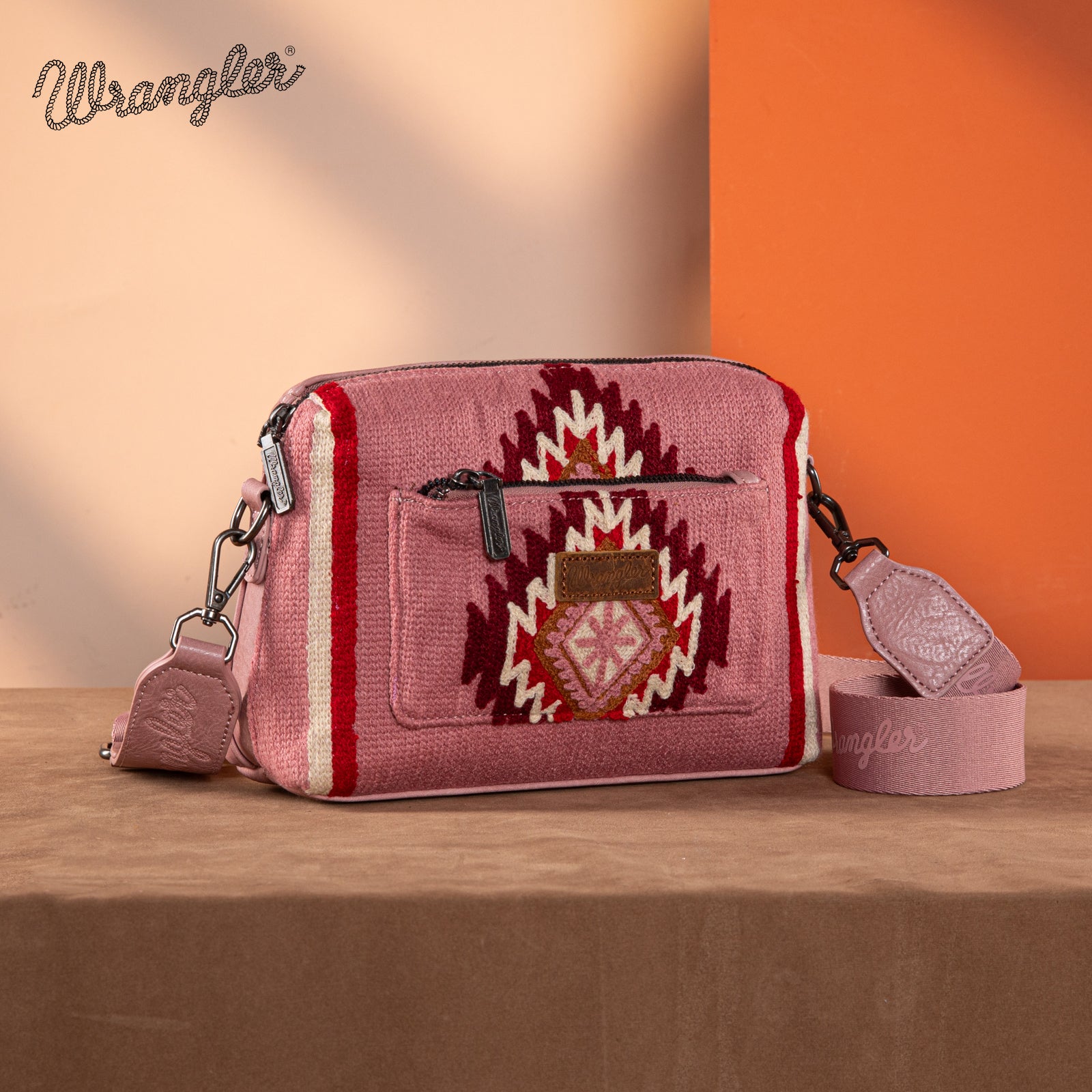 Wrangler Aztec Knitted Crossbody Purse Set