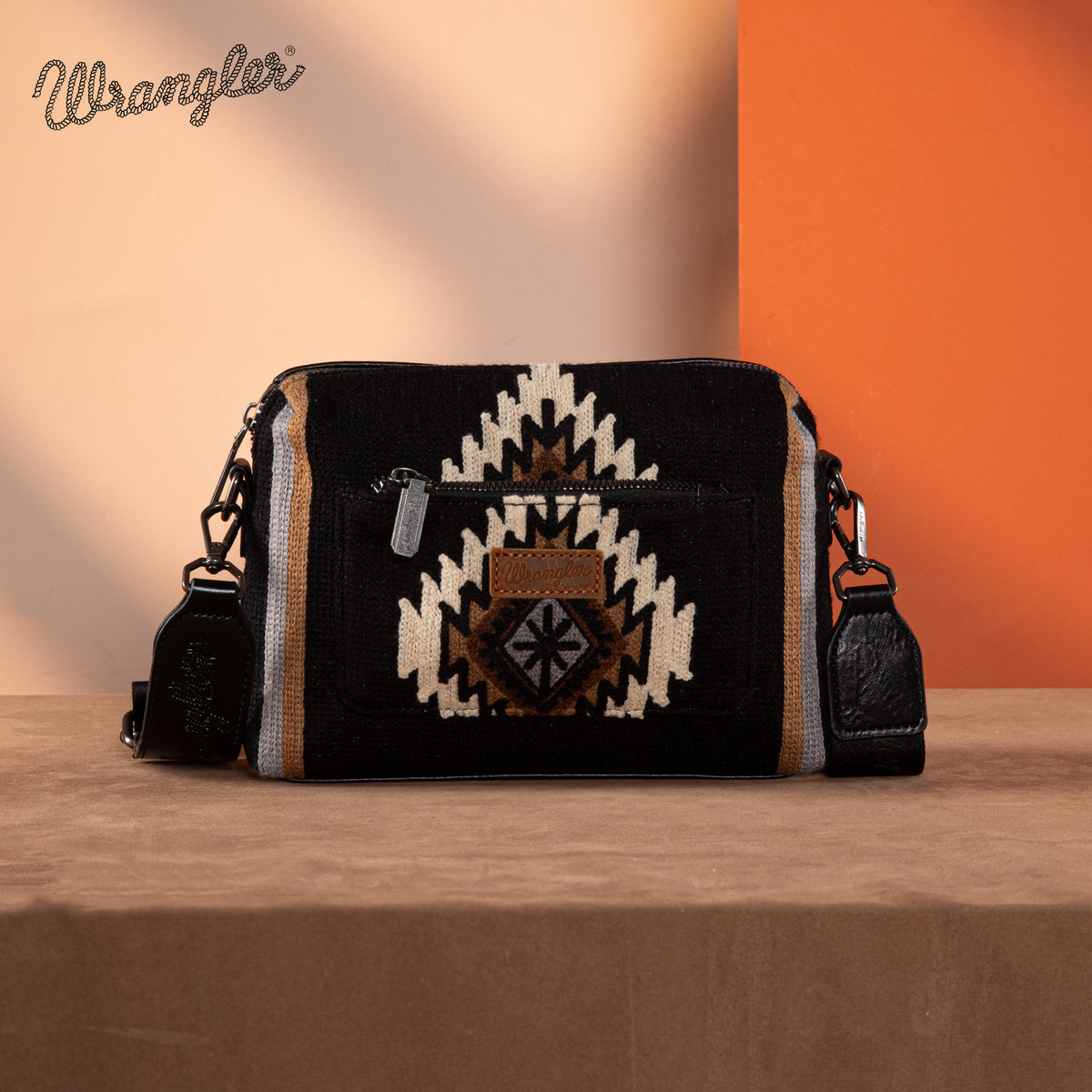 Wrangler Aztec Knitted Crossbody Purse Set