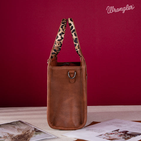 Wrangler Cow Print Crossbody Tote Bag