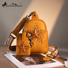 Montana West Longhorn Star Sling Pack