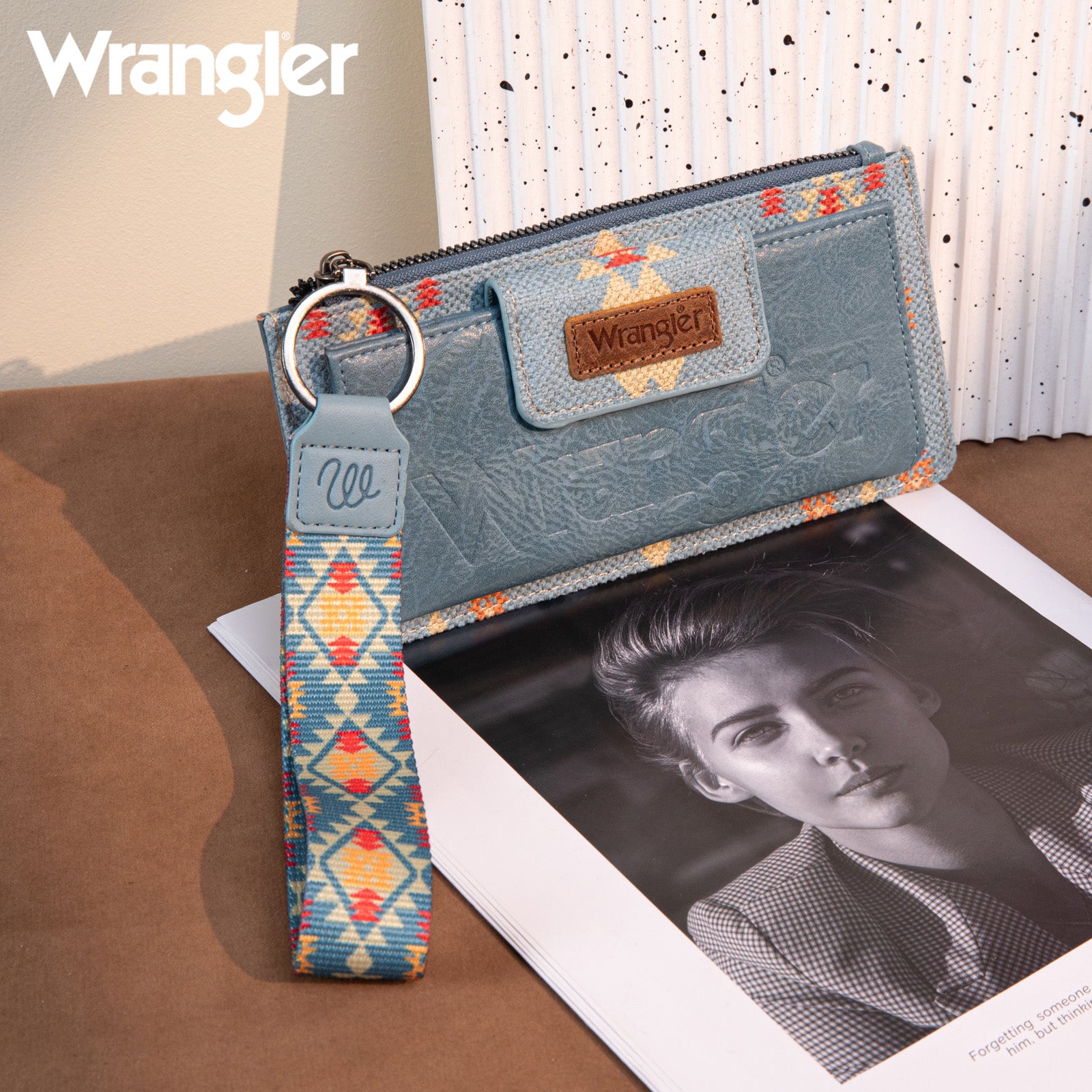 Wrangler Aztec Print Wristlet