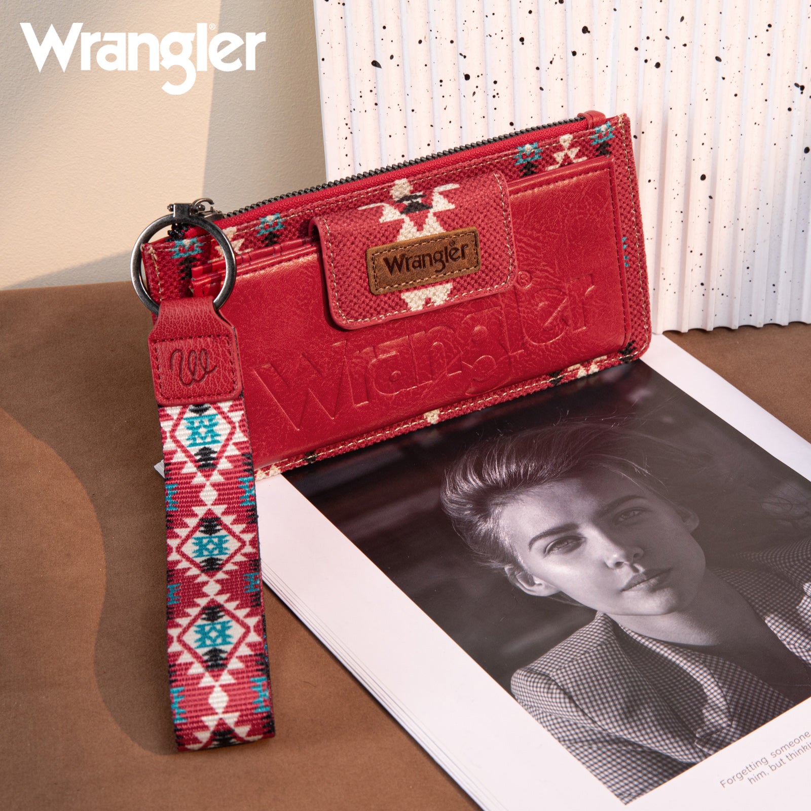 Wrangler Aztec Print Wristlet