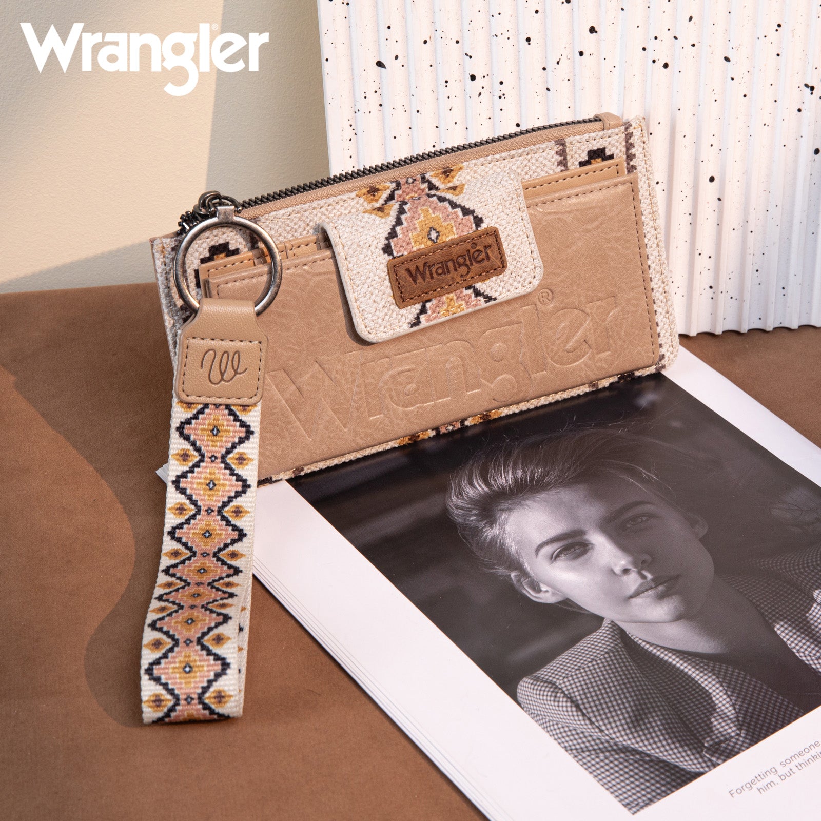 Wrangler Aztec Print Wristlet