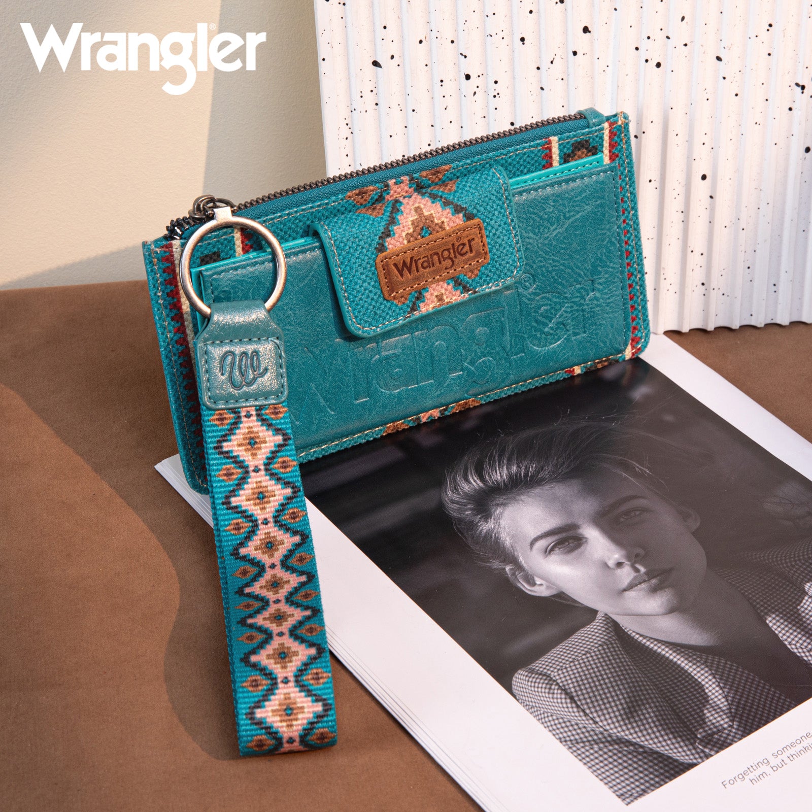 Wrangler Aztec Print Wristlet