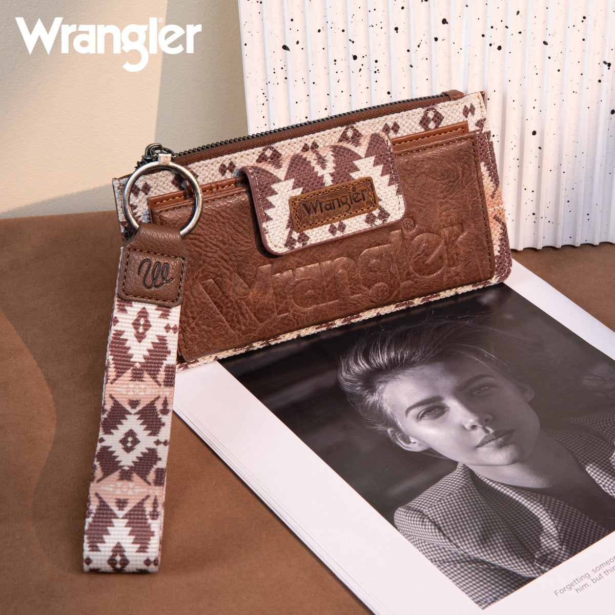 Wrangler Aztec Print Wristlet