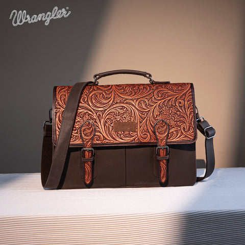 Wrangler Genuine Oily Calf Leather Messenger Bag/Travel Bag/Business Bag