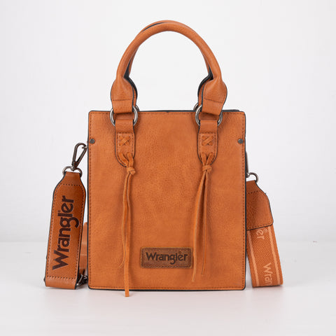 Wrangler Leather Tassels Crossbody Bag