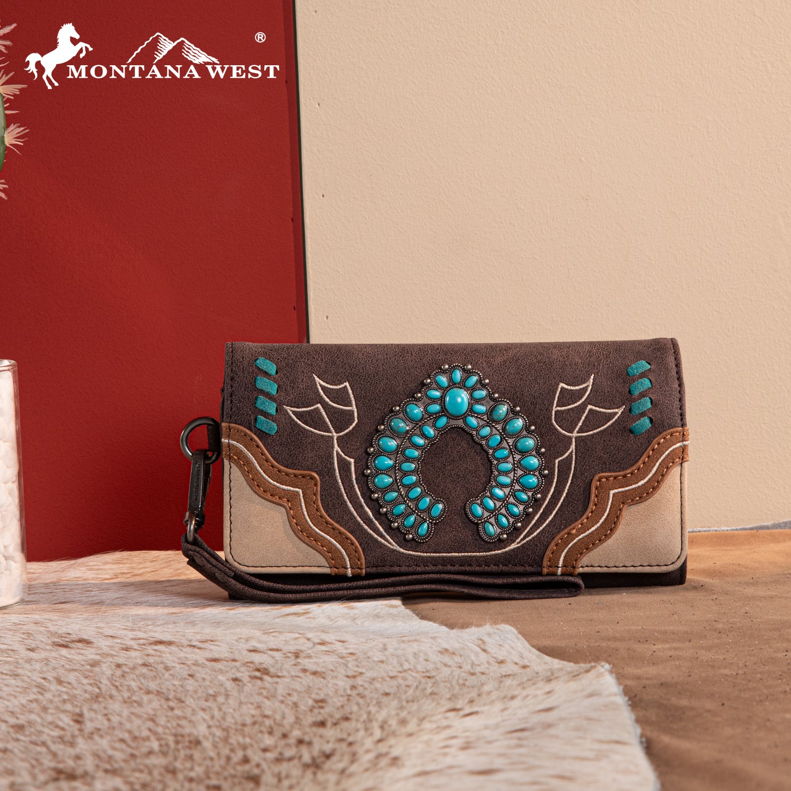 Montana West Fringe Concho Crossbody Purse Set