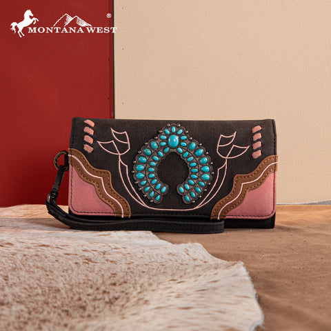 Montana West Fringe Concho Crossbody Purse Set