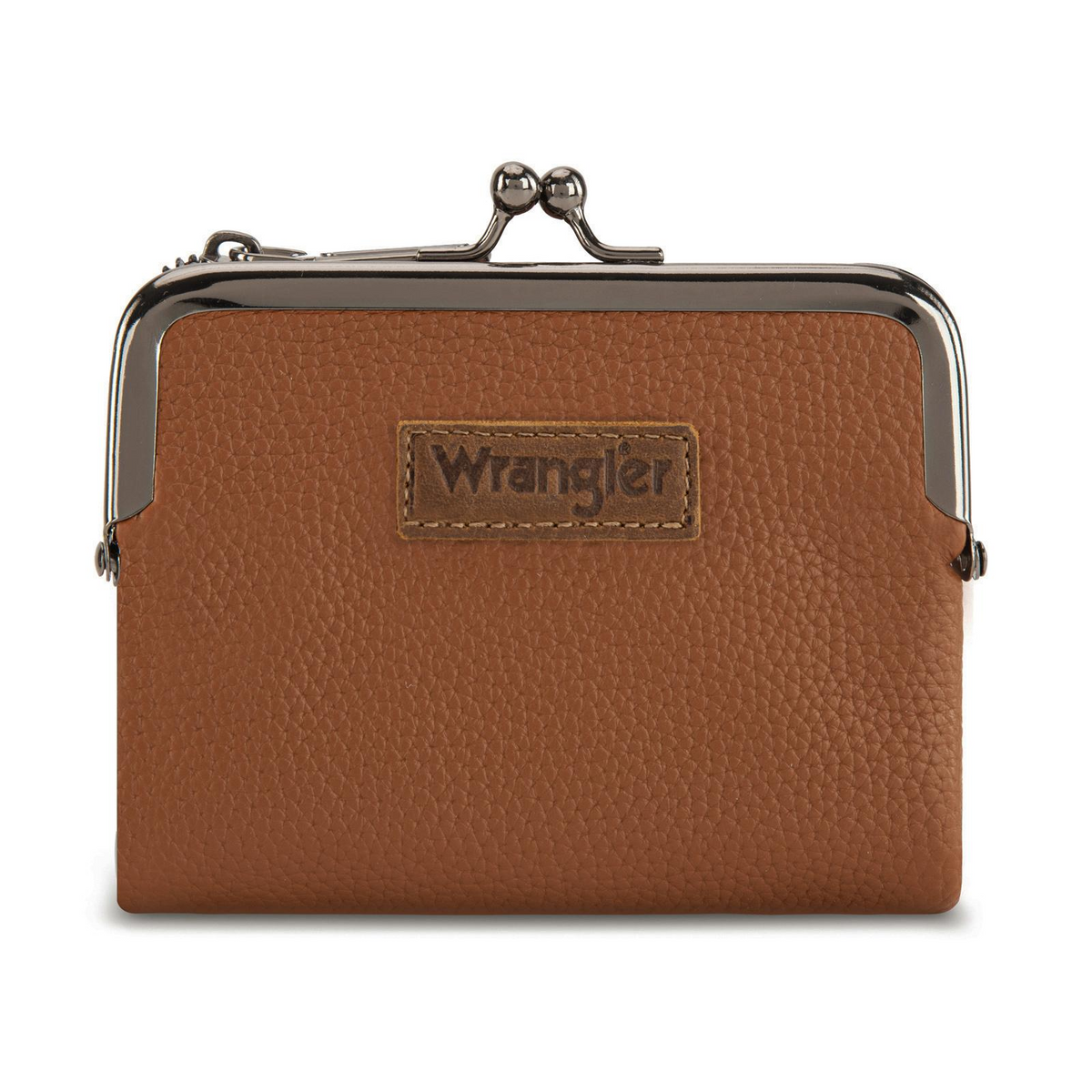 Wrangler Women's Wallet RFID Blocking Wallets Small Bifold Credit Card Holder with Kiss Clasp Black