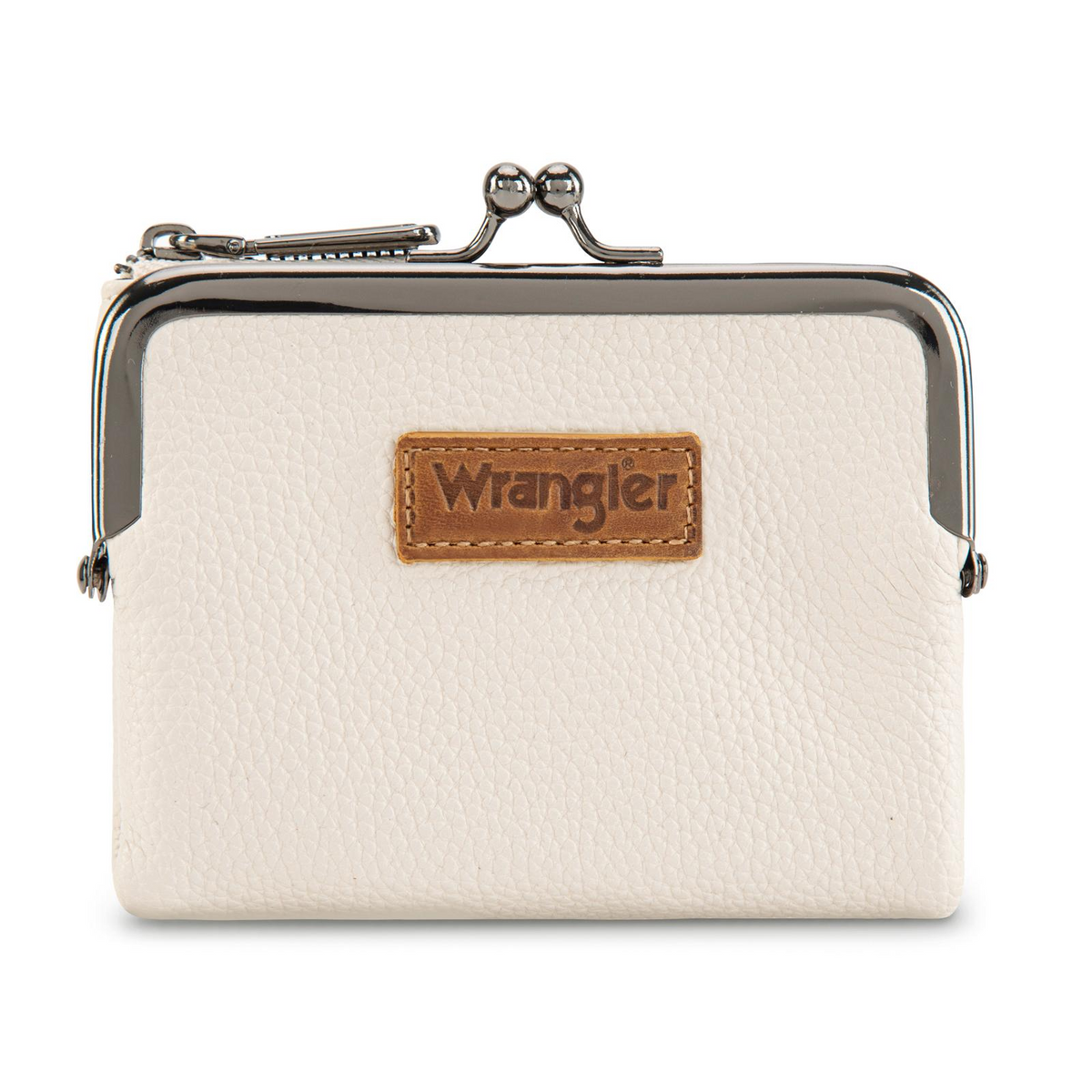 Wrangler Women's Wallet RFID Blocking Wallets Small Bifold Credit Card Holder with Kiss Clasp Black