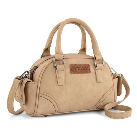 Wrangler Dakota Small Crossbody Purse Vintage Top Handle Bag with Detachable Strap