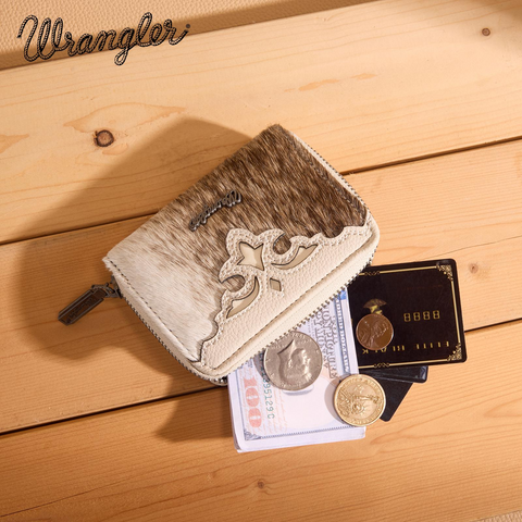 Wrangler Cowhide Womens Wallet Small Credit Card Holder Slim Thin Money Organizer