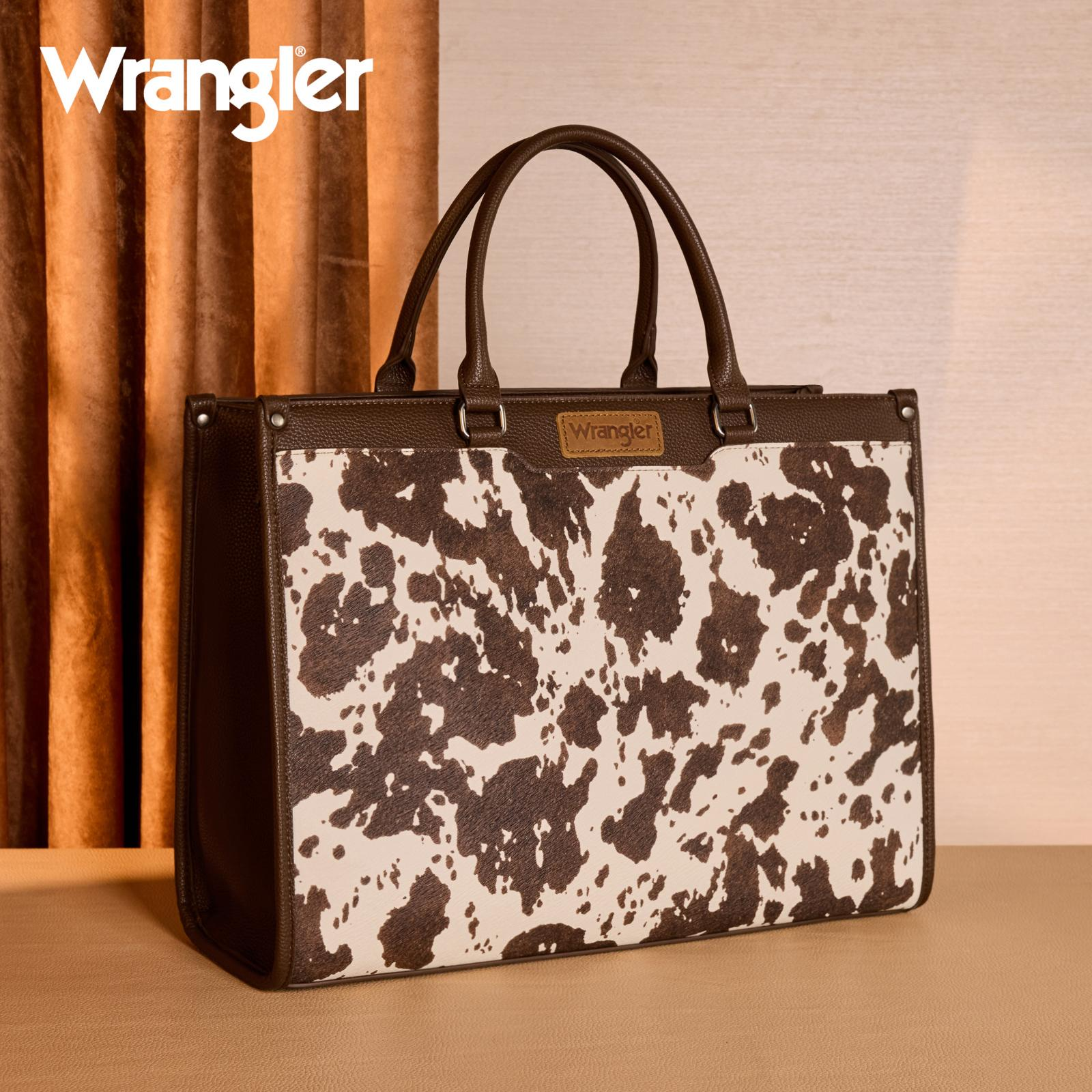 Wrangler Carry-All Large Laptop Tote Work Tote /Crossbody for Women Large Capacity Everyday Use Durable Commuter Purse Teacher, Doctor, Nurse