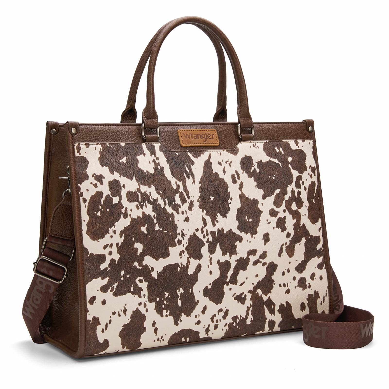 Wrangler Carry-All Large Laptop Tote Work Tote /Crossbody for Women Large Capacity Everyday Use Durable Commuter Purse Teacher, Doctor, Nurse