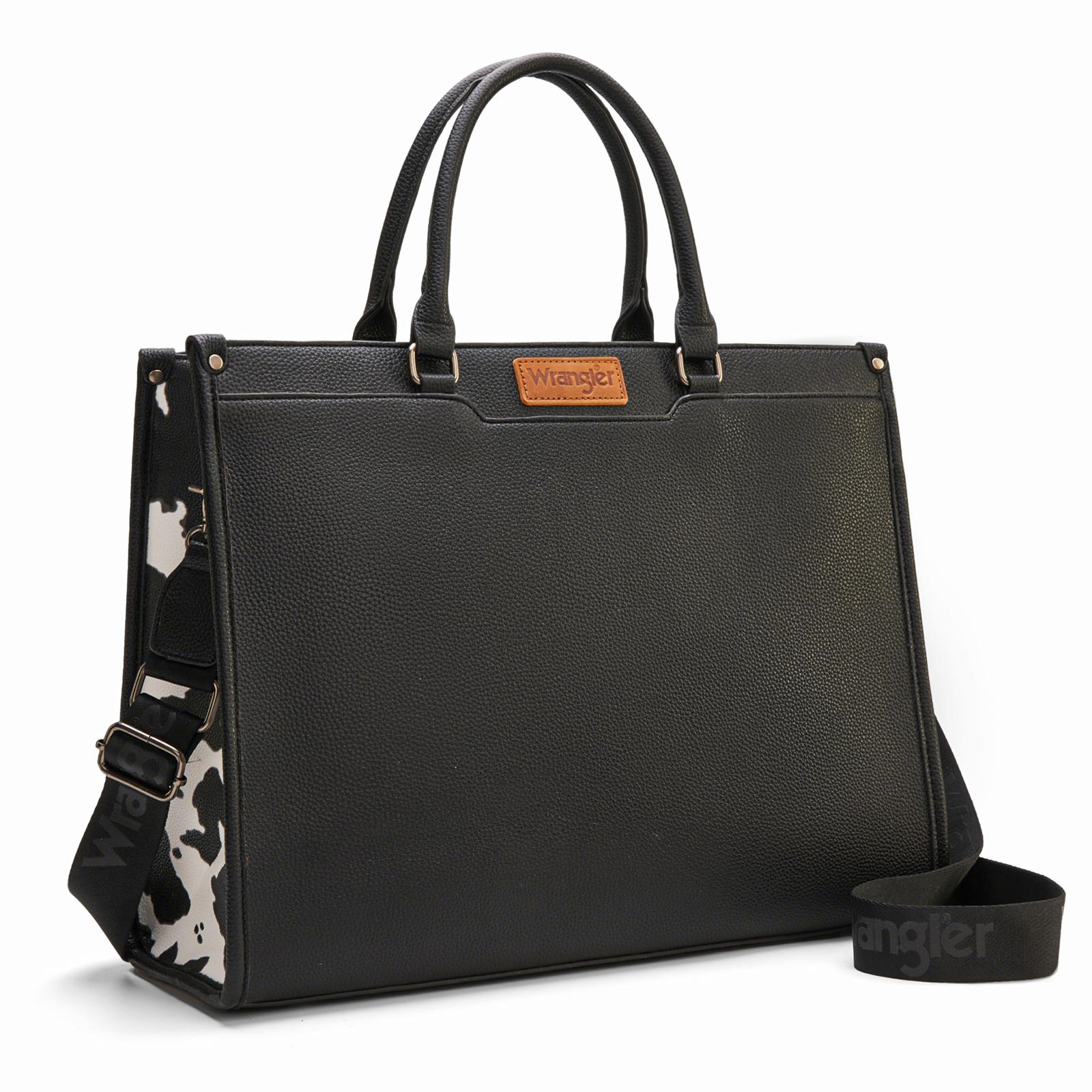 Wrangler Carry-All Large Laptop Tote Work Tote /Crossbody for Women Large Capacity Everyday Use Durable Commuter Purse Teacher, Doctor, Nurse