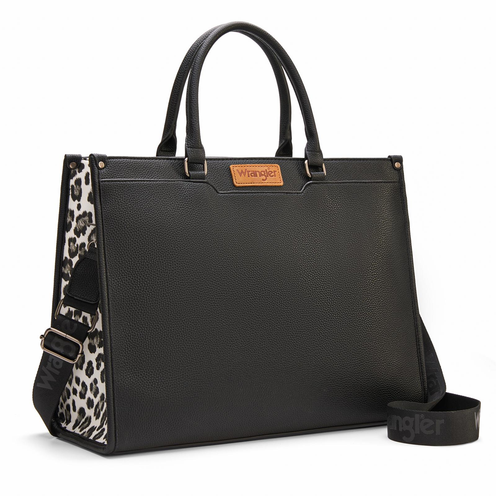 Wrangler Carry-All Large Laptop Tote Work Tote /Crossbody for Women Large Capacity Everyday Use Durable Commuter Purse Teacher, Doctor, Nurse