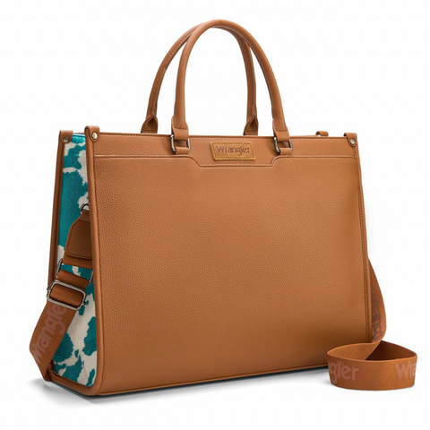 Wrangler Carry-All Large Laptop Tote Work Tote /Crossbody for Women Large Capacity Everyday Use Durable Commuter Purse Teacher, Doctor, Nurse