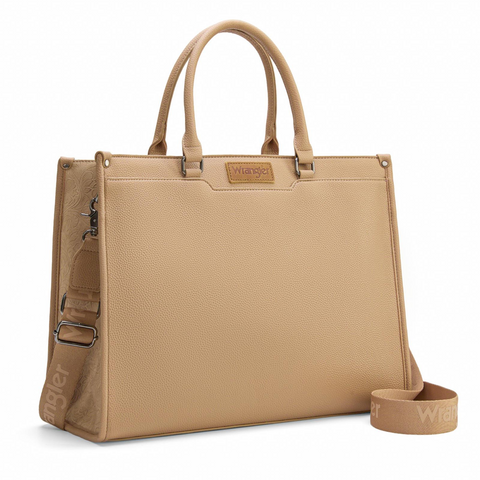 Wrangler Carry-All Large Laptop Tote Work Tote /Crossbody for Women Large Capacity Everyday Use Durable Commuter Purse Teacher, Doctor, Nurse