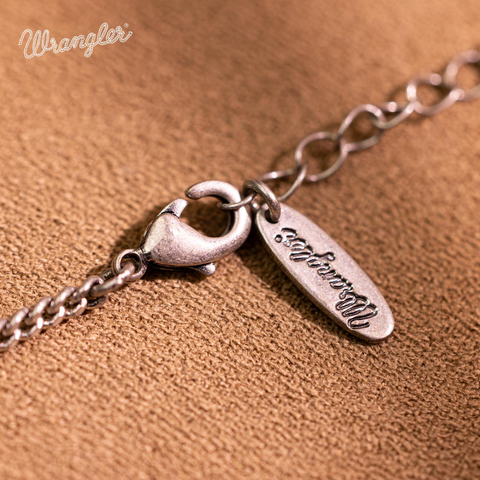 Wrangler Link Bracelets with Heart Charms and Adjustable Chain for Women's Fashion Jewelry
