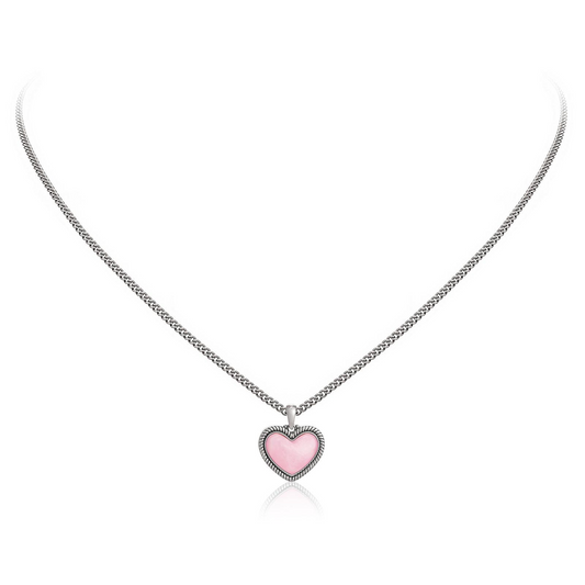 Wrangler Heart Pendant Necklace for Women Silver Plated Teardrop Gemstone Jewelry Western Style Adaptable for Everyday & Special Occasions