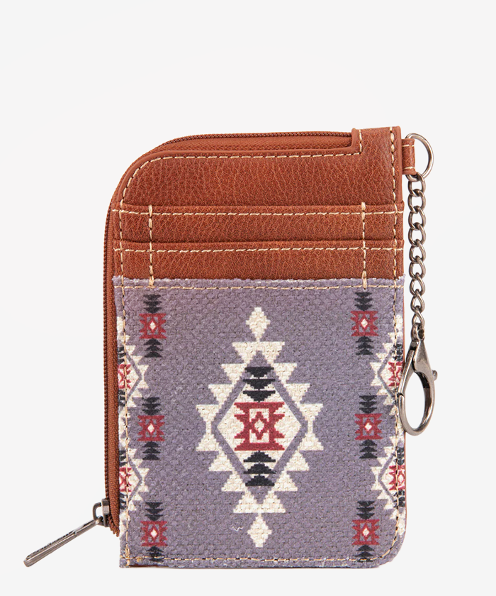 Wrangler Allover Aztec Print Mini Zip Card Case - Montana West World