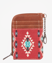 Wrangler Allover Aztec Print Mini Zip Card Case - Montana West World