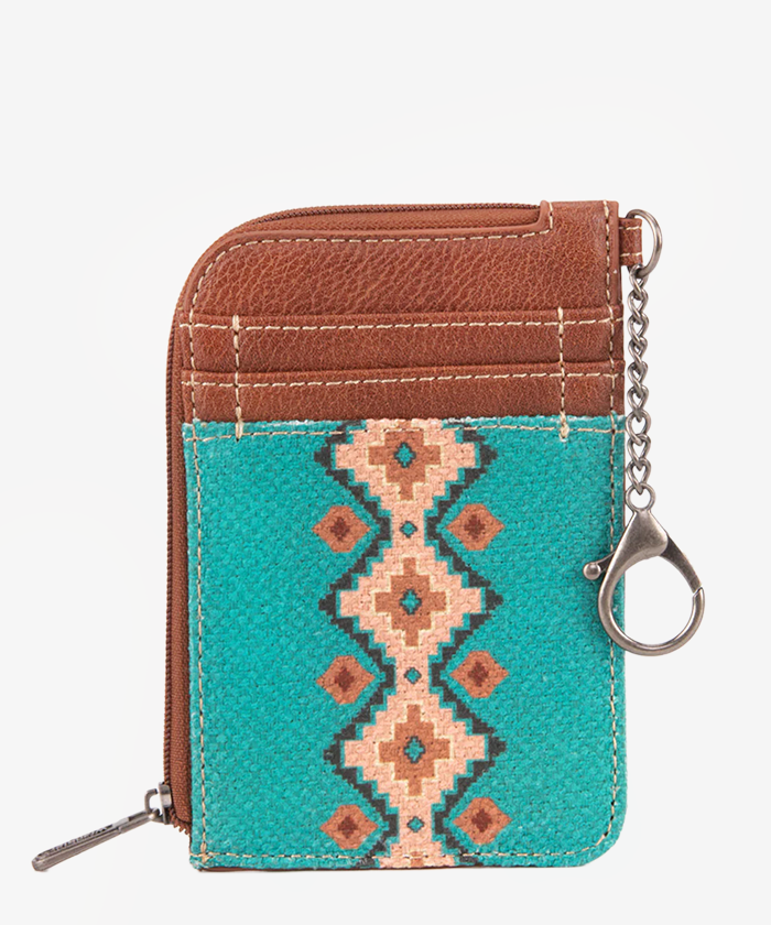 Wrangler Allover Aztec Print Mini Zip Card Case - Montana West World