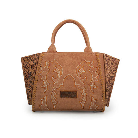 Wrangler Embroidered Boot Scroll Tote Bag Set