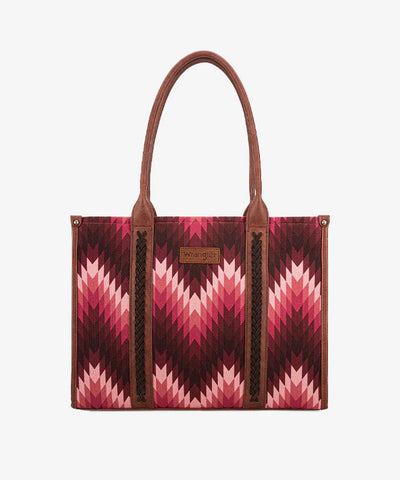 Wrangler Southwestern Pattern Concealed Carry Wide Tote Pink