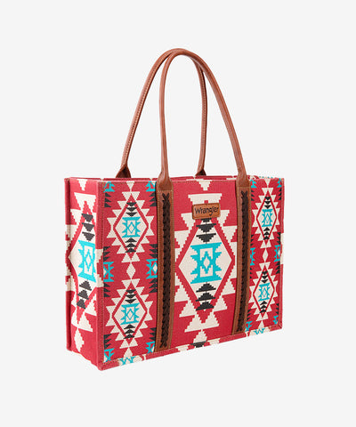 Wrangler Aztec Print Canvas Tote Bag - Montana West World