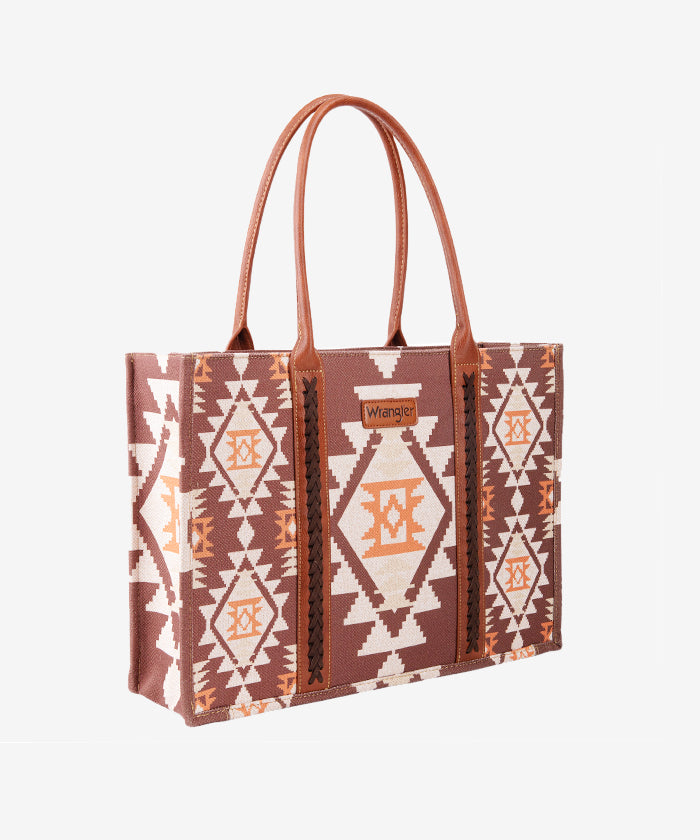 Wrangler Aztec Print Canvas Tote Bag - Montana West World